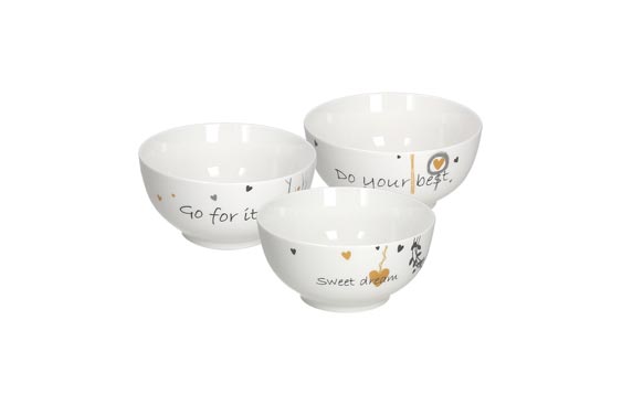 BOL NEW BONE CHINA DECORAD14 CM - GOLDY